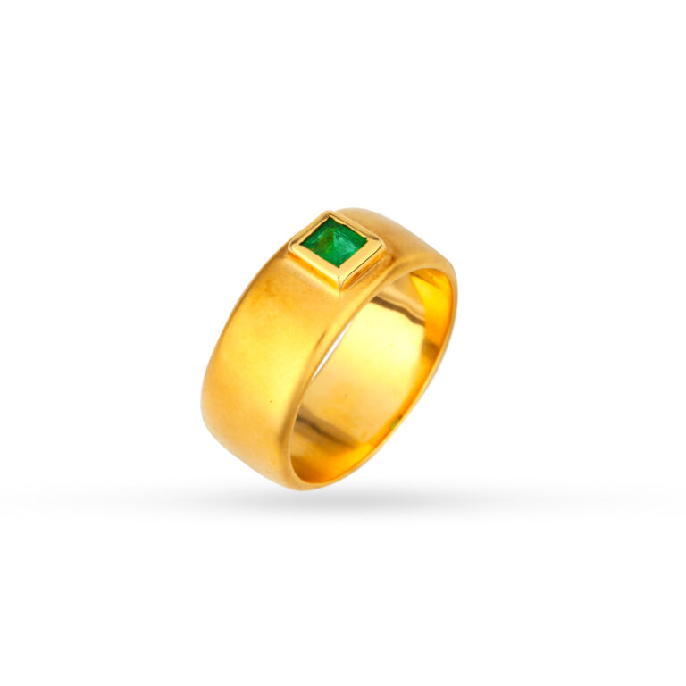 Δαχτυλίδι σε κίτρινο χρυσό Κ18 με ματ σατινέ φινίρισμα