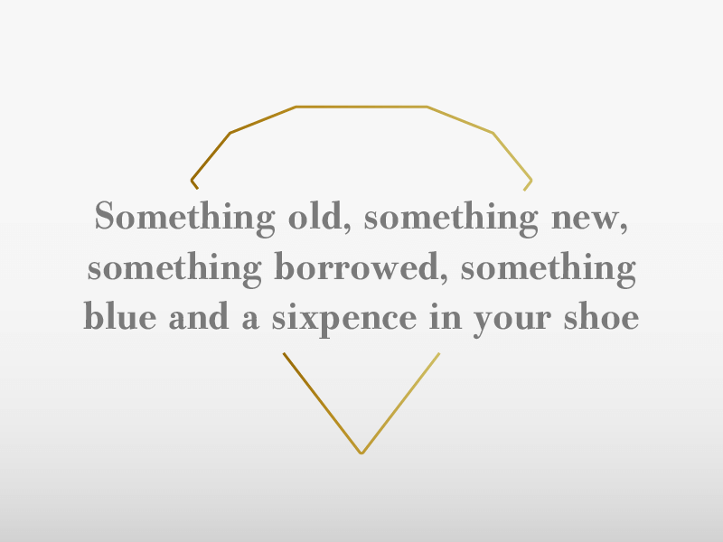 Κάτι παλιό, κάτι καινούργιο, κάτι δανεισμένο, κάτι μπλε και ένα νόμισμα εξ πέννων μέσα στο παπούτσι σου