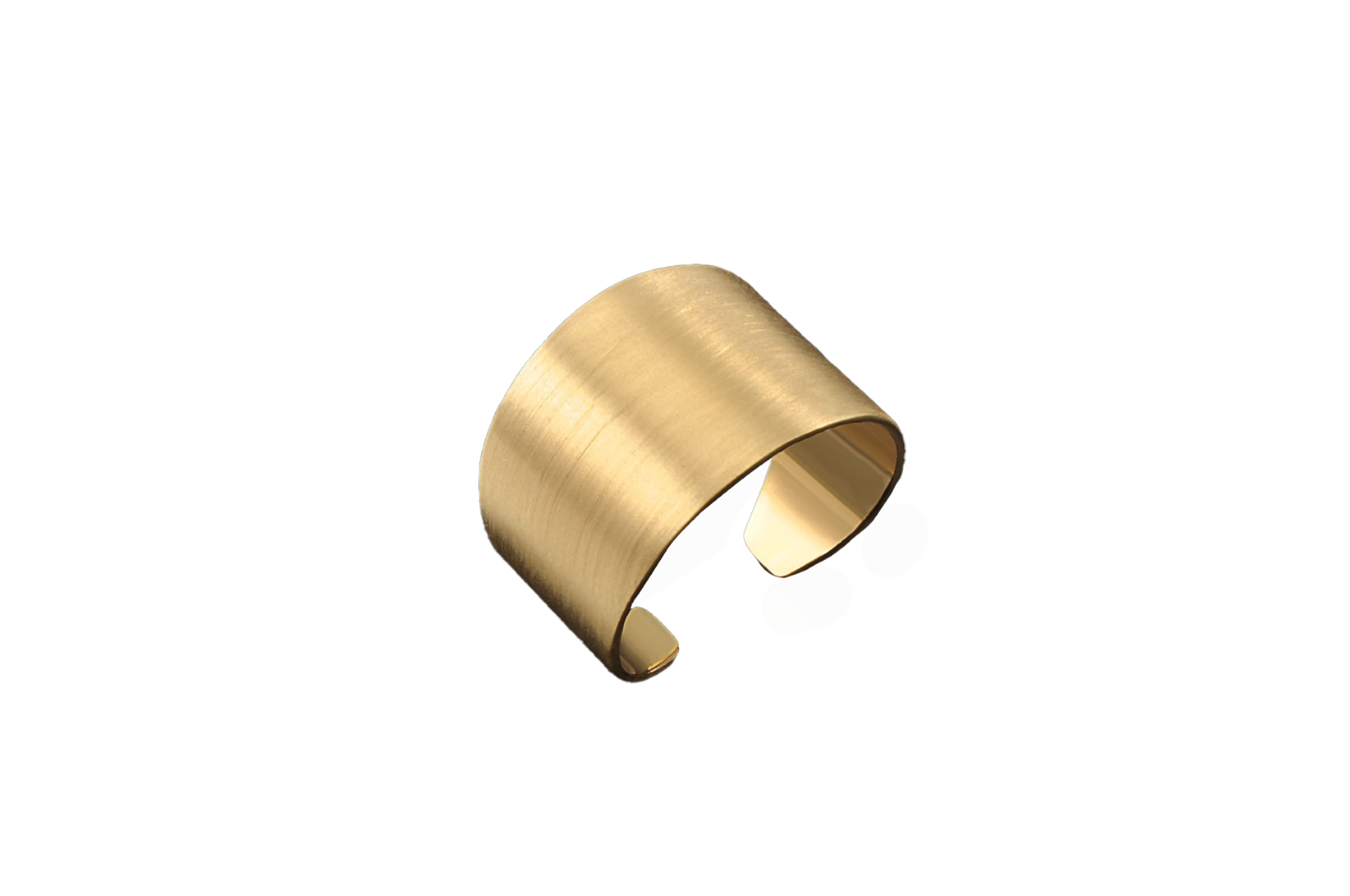 Πλακέ cuff δαχτυλίδι από κίτρινο χρυσό Κ14_03