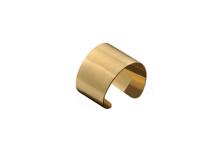 Πλακέ cuff δαχτυλίδι απο κίτρινο χρυσό Κ14