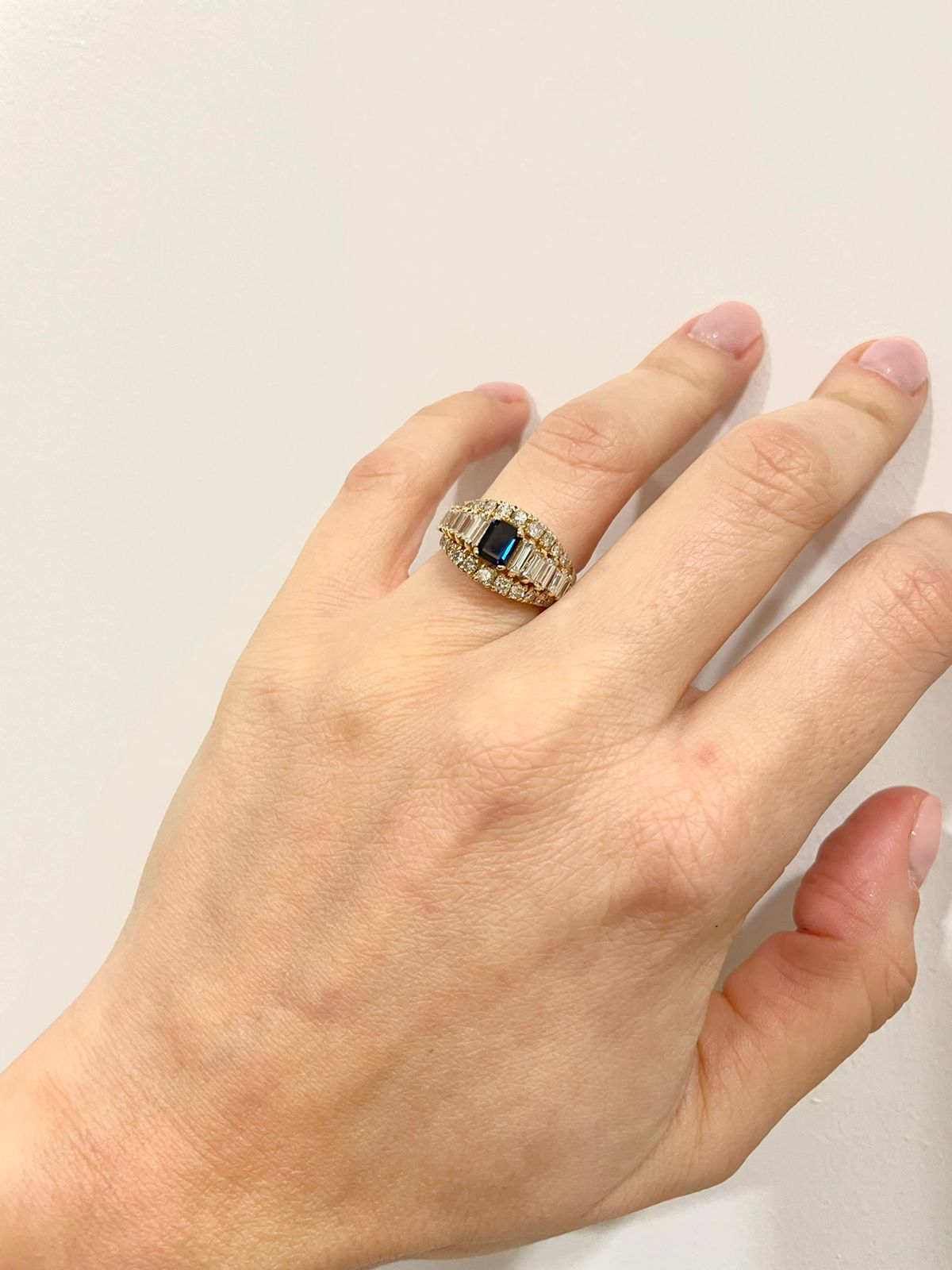 Κομψό τριπλό δαχτυλίδι σε κίτρινο χρυσό